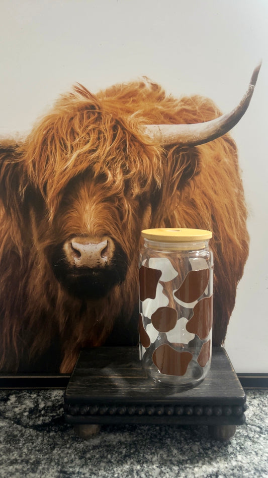 Brown Cow Glass